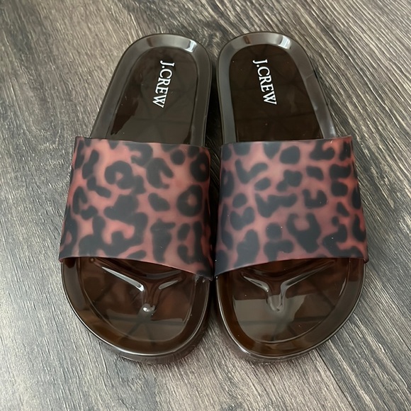 J.Crew Jelly Tortoise Slides